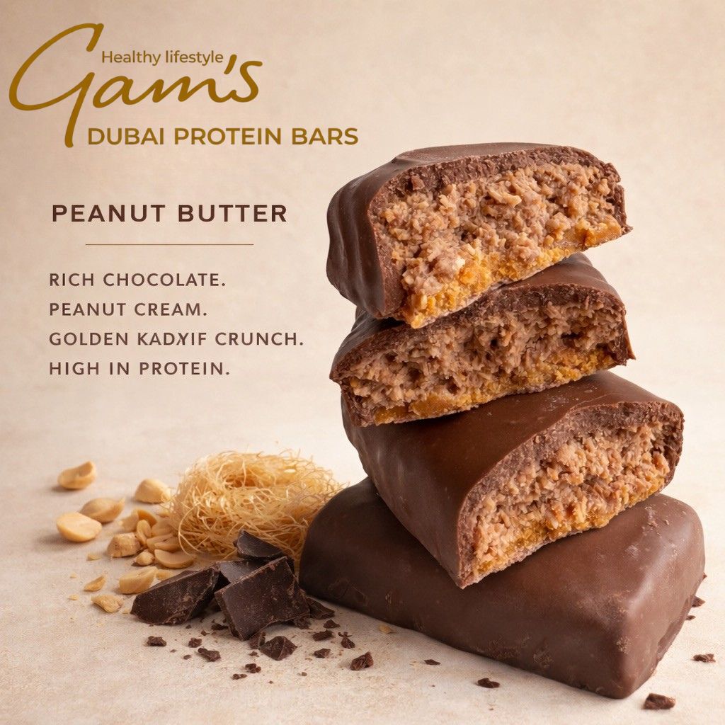 Gam's Protein Dubai Style Bar Peanut Butter | Gam's Protein UK Gam's Protein Dubai Style Bar Peanut Butter