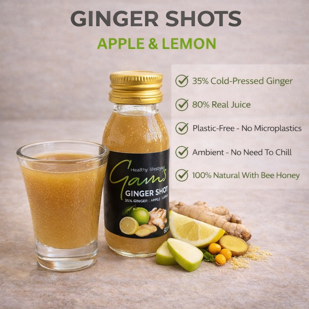 Gam's Ginger Shot Apple & Lemon | Gam's Protein UK Gam's Ginger Shot Apple & Lemon