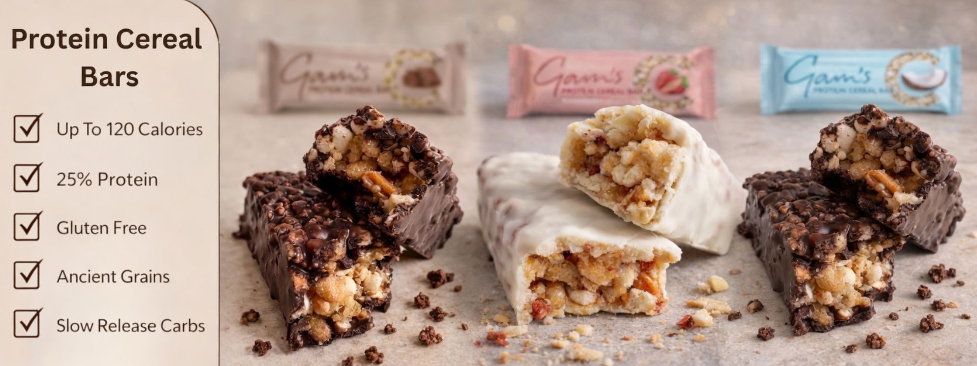 Gam’s Protein Cereal Bars